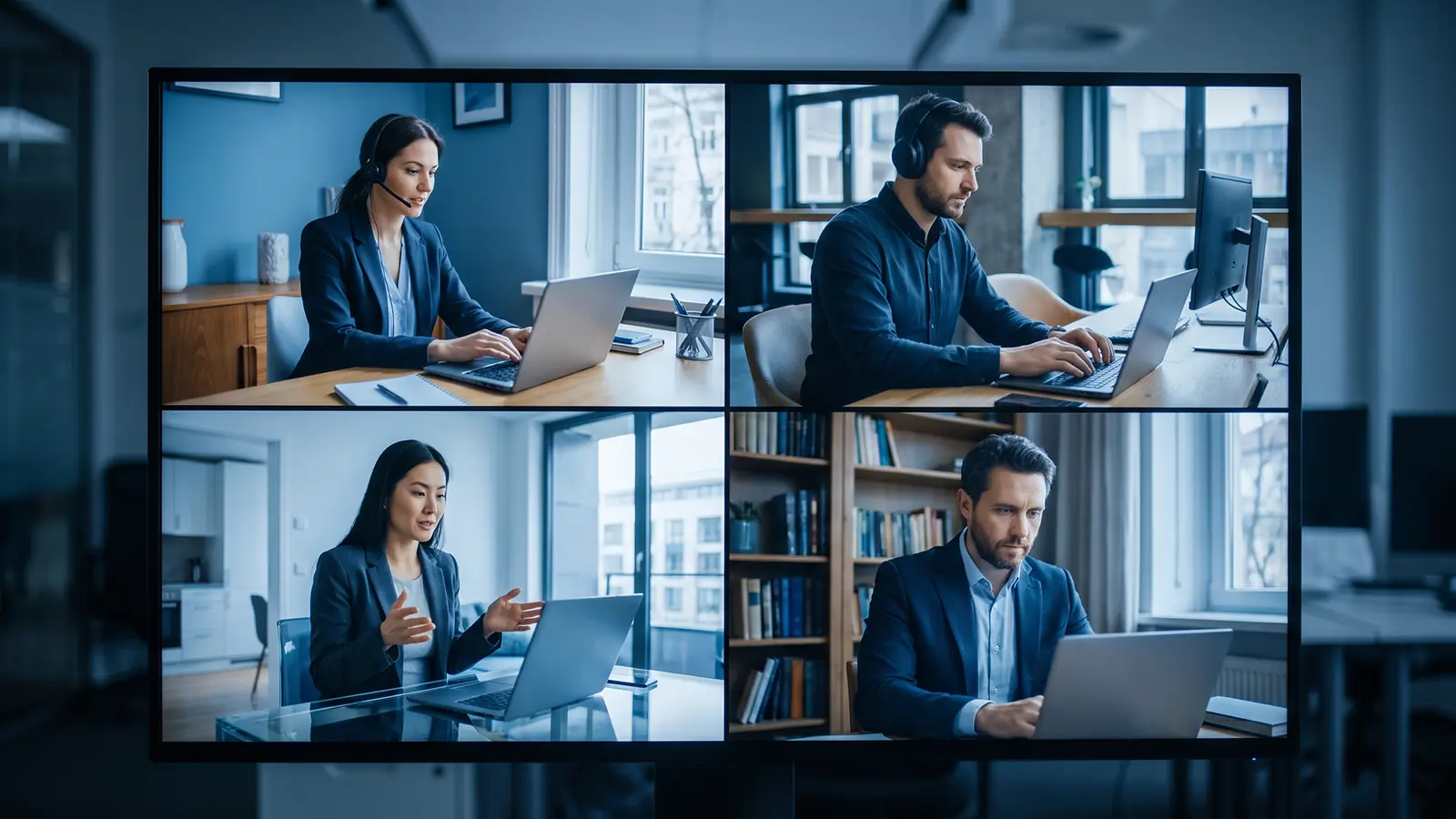 Remote IT support engineers collaborating across different time zones